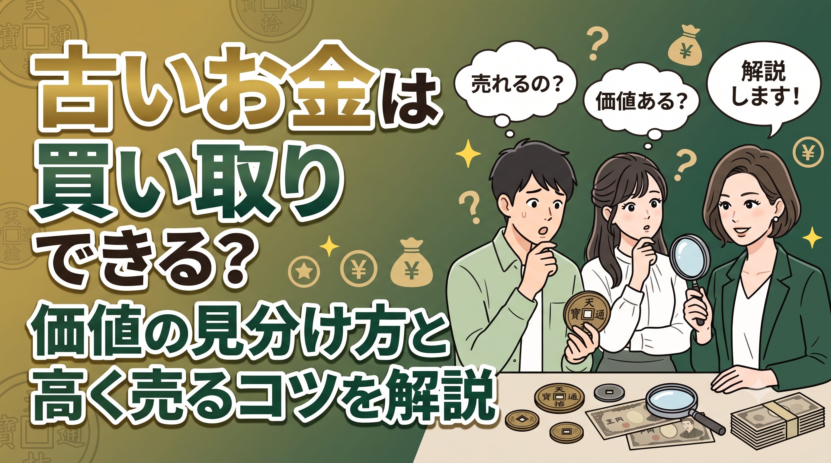 古いお金は買い取りできる？価値の見分け方と高く売るコツを解説