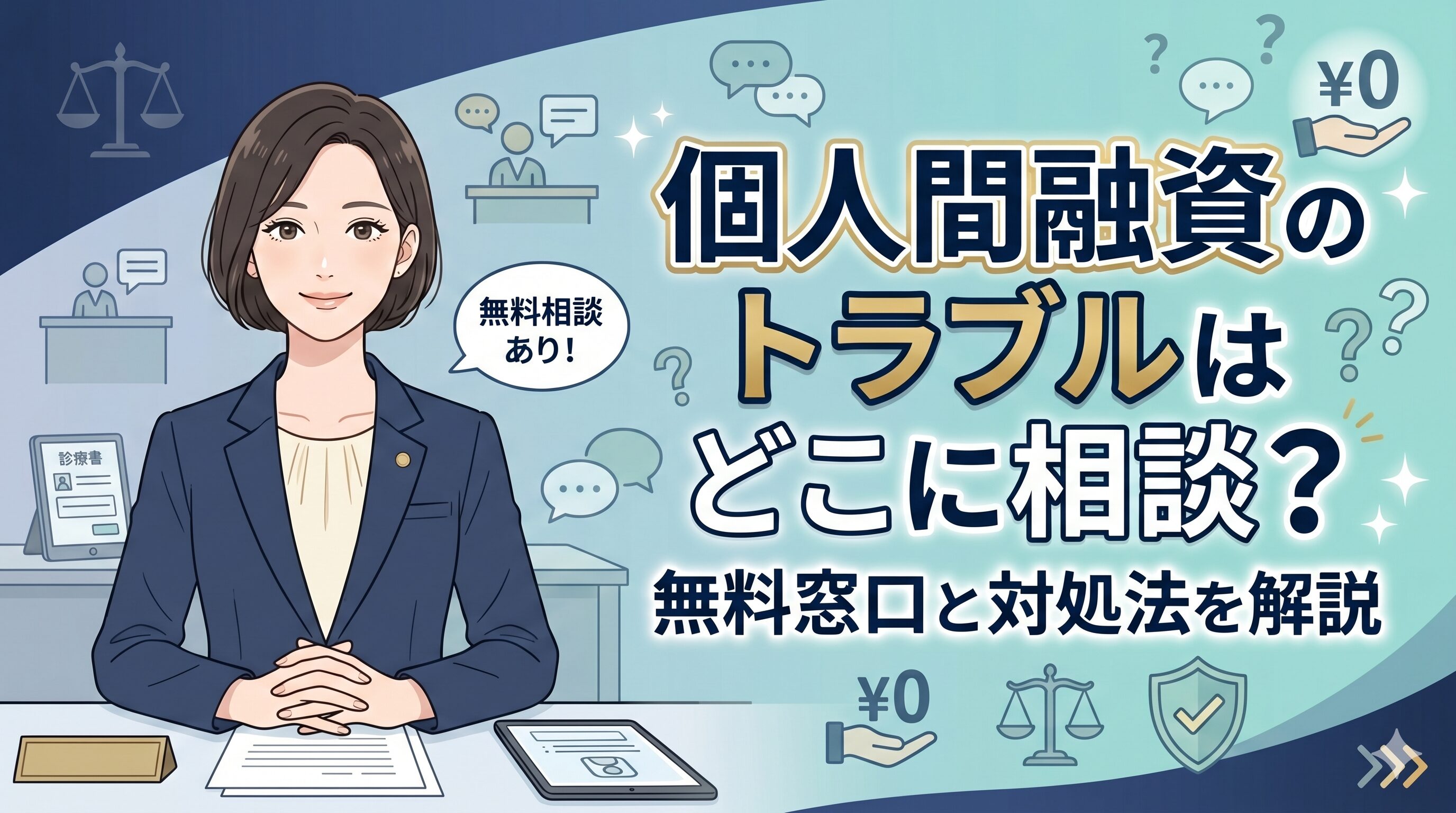 個人間融資のトラブルはどこに相談？無料窓口と対処法を解説