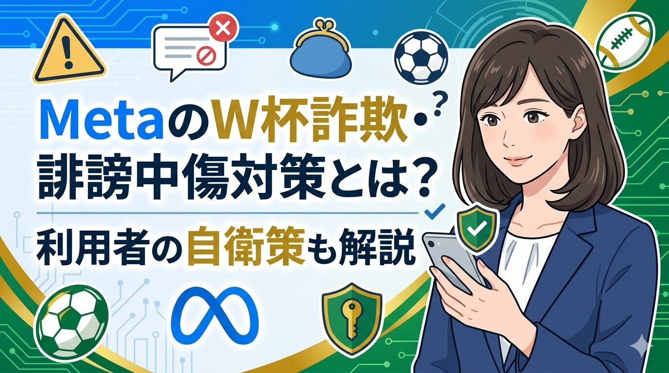 MetaのW杯詐欺・誹謗中傷対策とは？利用者の自衛策も解説