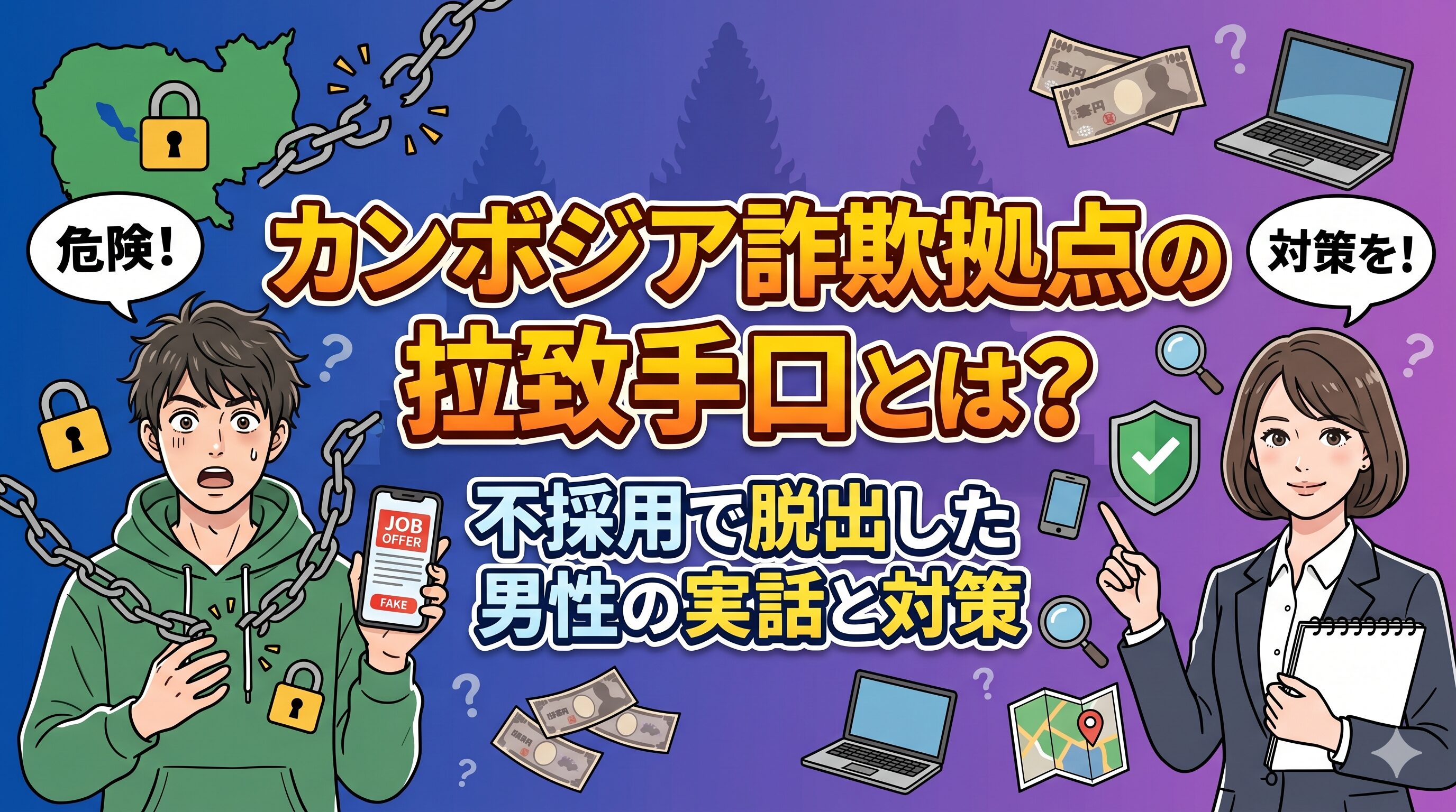 カンボジア詐欺拠点の拉致手口とは？不採用で脱出した男性の実話と対策