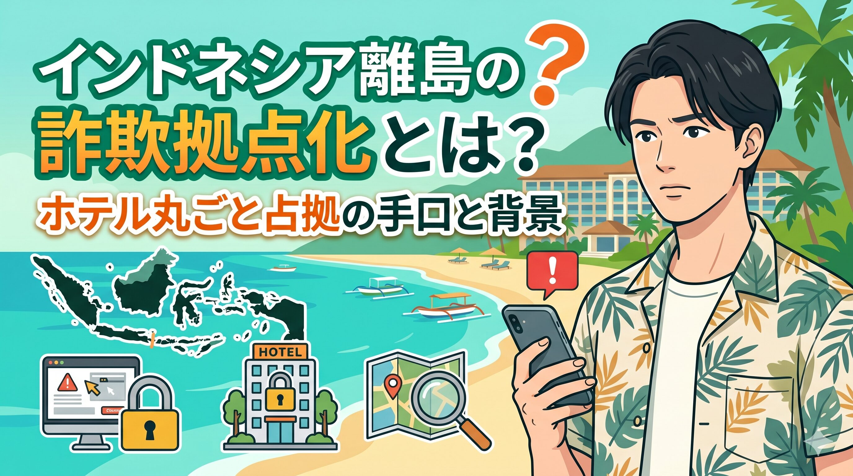 インドネシア離島の詐欺拠点化とは？ホテル丸ごと占拠の手口と背景