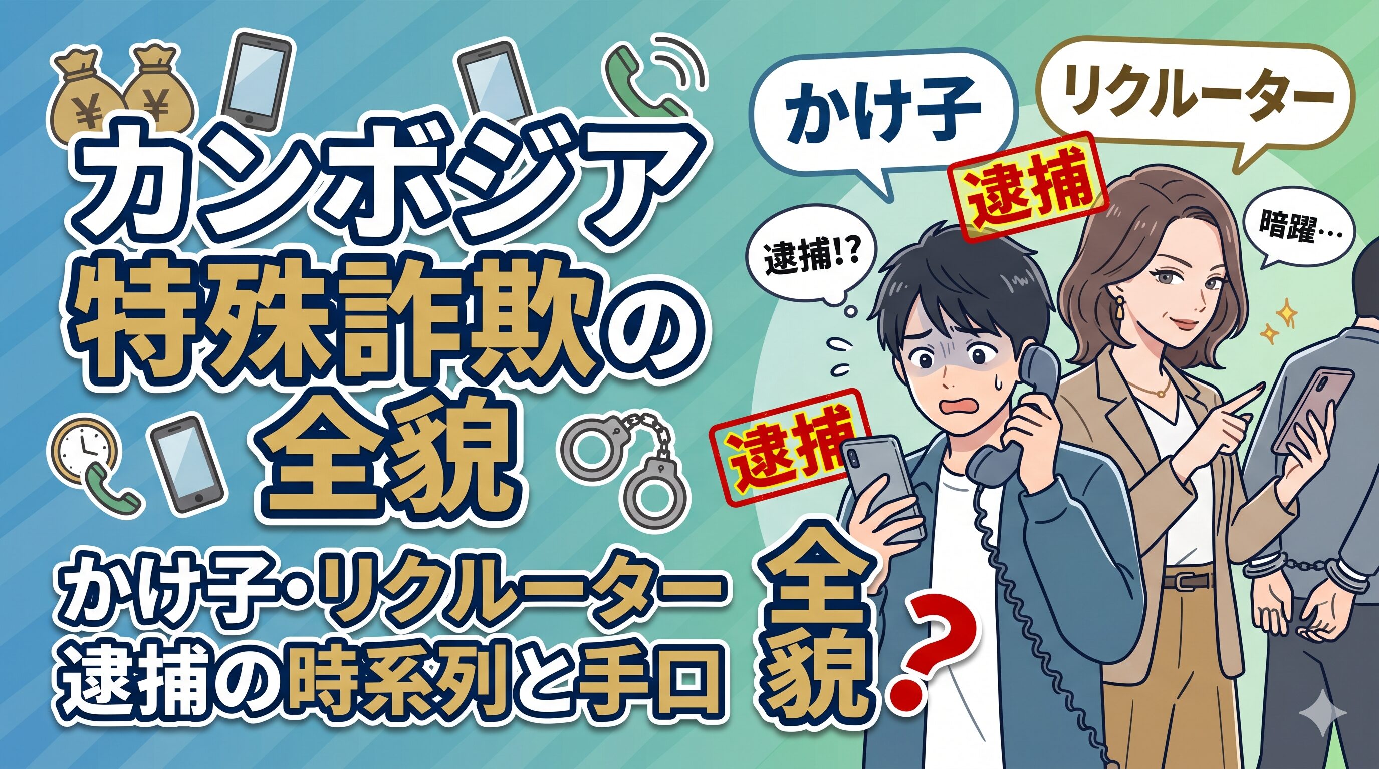 カンボジア特殊詐欺の全貌｜かけ子・リクルーター逮捕の時系列と手口