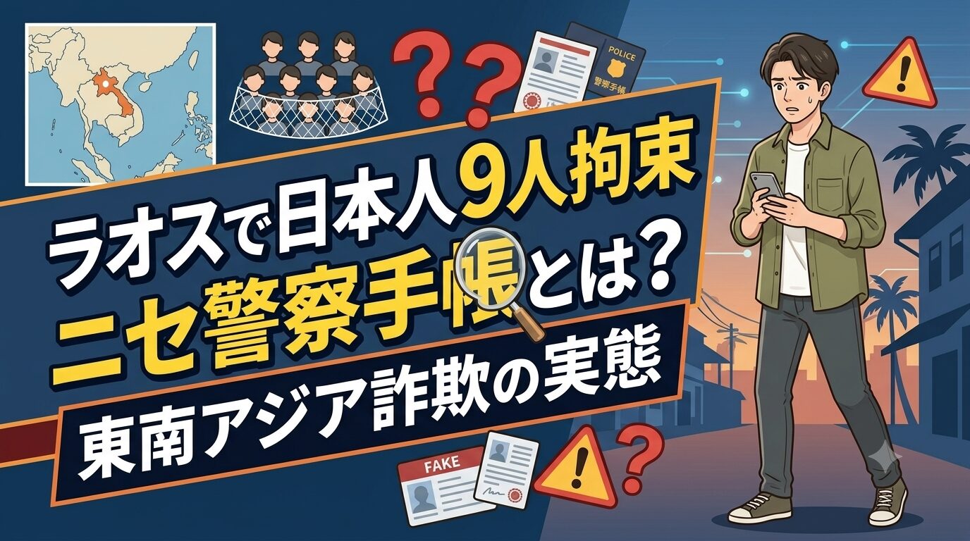ラオスで日本人9人拘束 ニセ警察手帳とは？東南アジア詐欺の実態