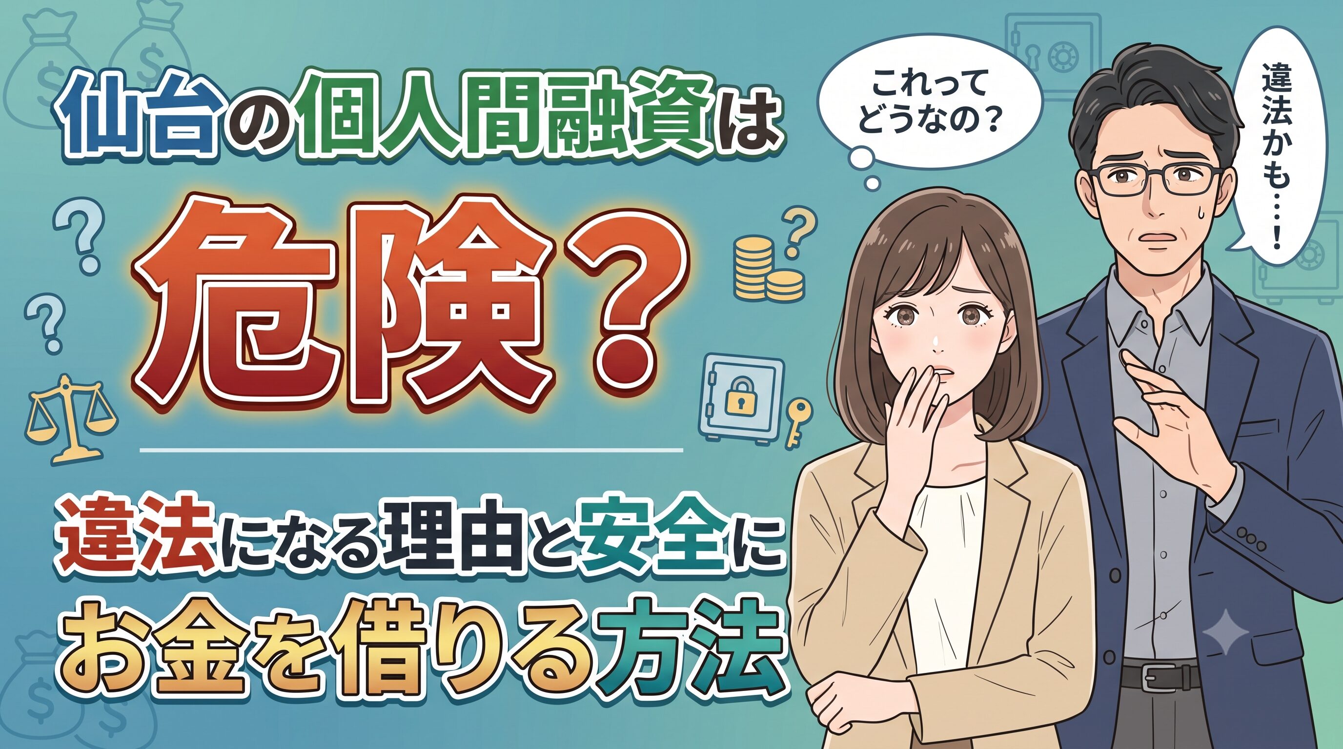 仙台の個人間融資は危険？違法になる理由と安全にお金を借りる方法
