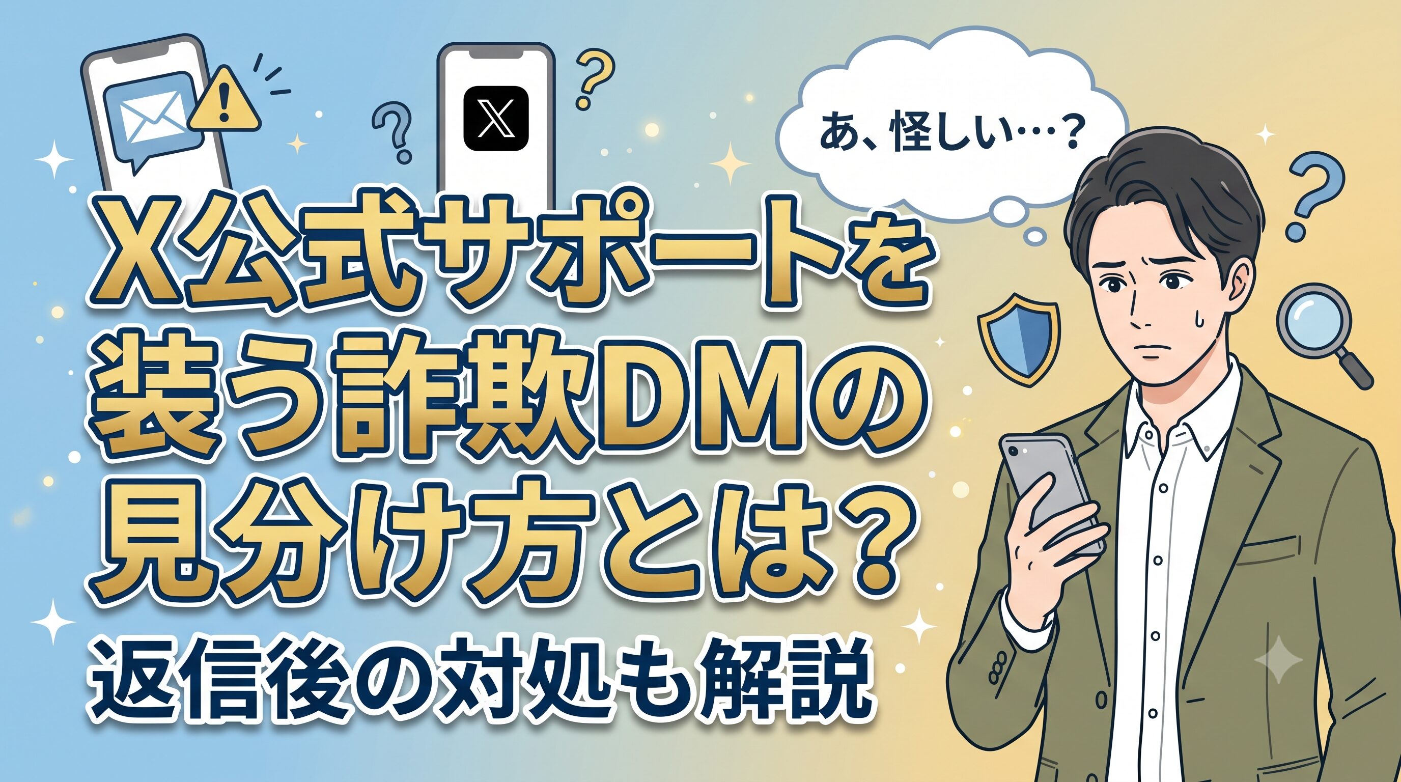 X公式サポートを装う詐欺DMの見分け方とは？返信後の対処も解説