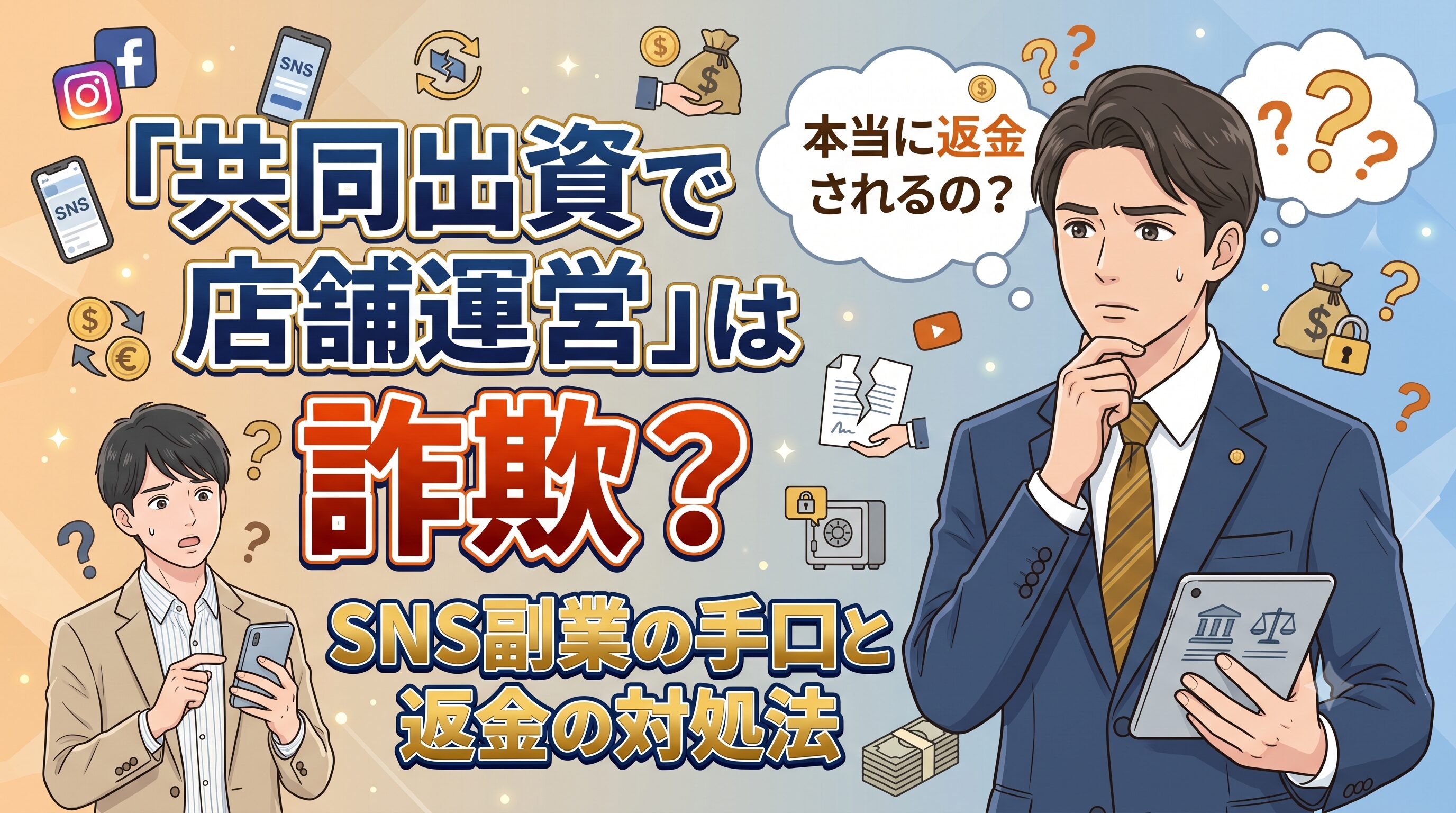 「共同出資で店舗運営」は詐欺？SNS副業の手口と返金の対処法