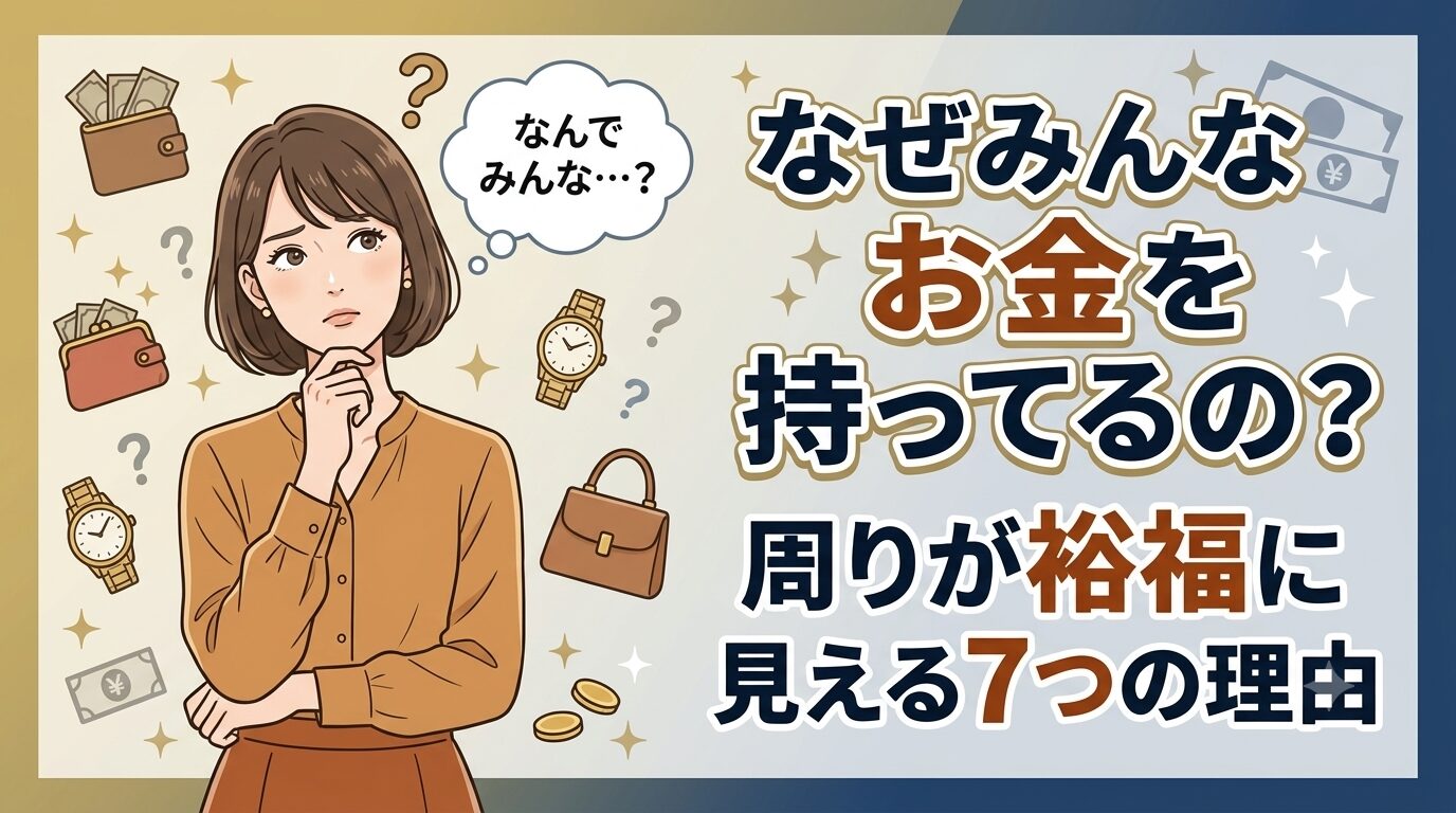 なぜみんなお金を持ってるの？周りが裕福に見える7つの理由