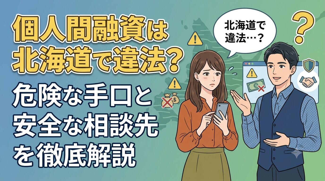 個人間融資は北海道で違法？危険な手口と安全な相談先を徹底解説