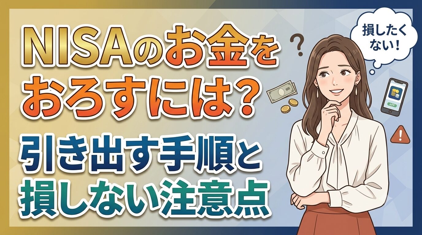 NISAのお金をおろすには？引き出す手順と損しない注意点