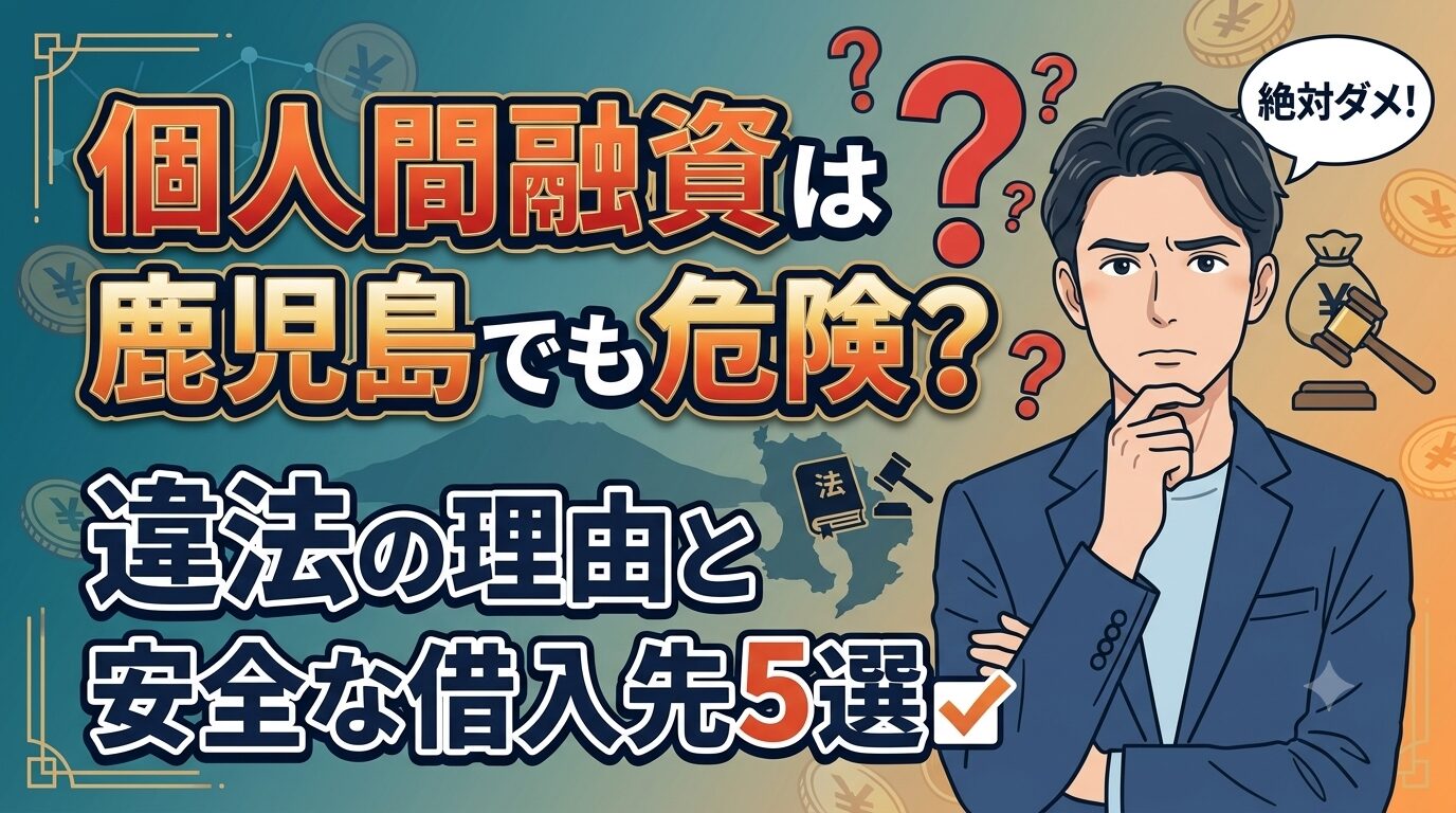 個人間融資は鹿児島でも危険？違法の理由と安全な借入先5選