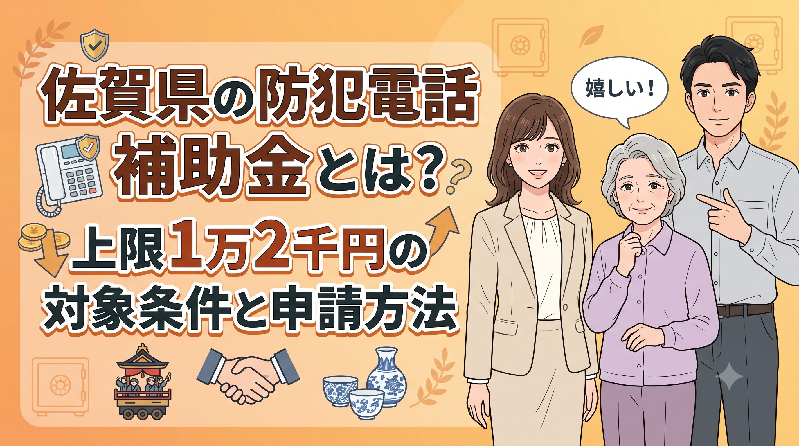 佐賀県の防犯電話補助金とは？上限1万2千円の対象条件と申請方法