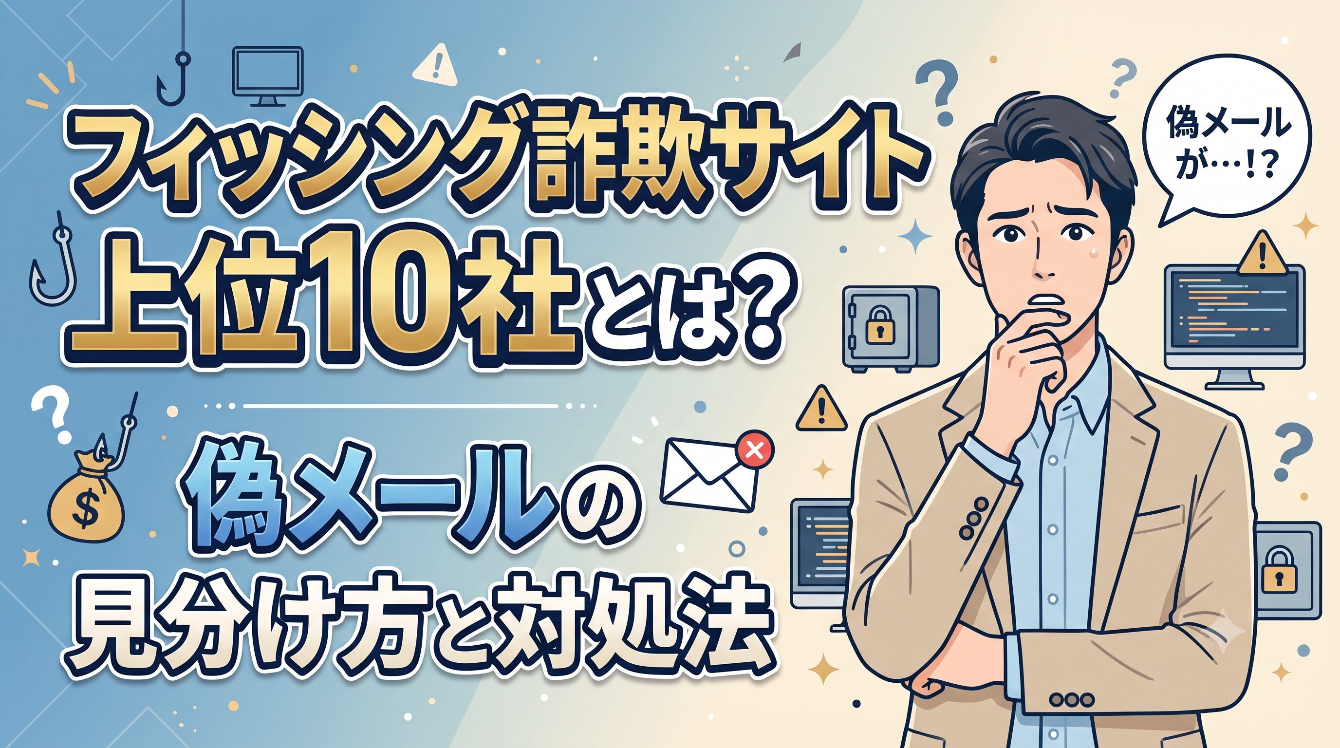 フィッシング詐欺サイト上位10社とは？偽メールの見分け方と対処法