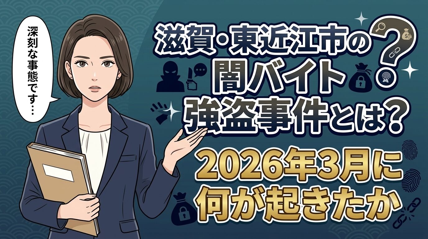 滋賀・東近江市の闇バイト強盗事件とは？2026年3月に何が起きたか