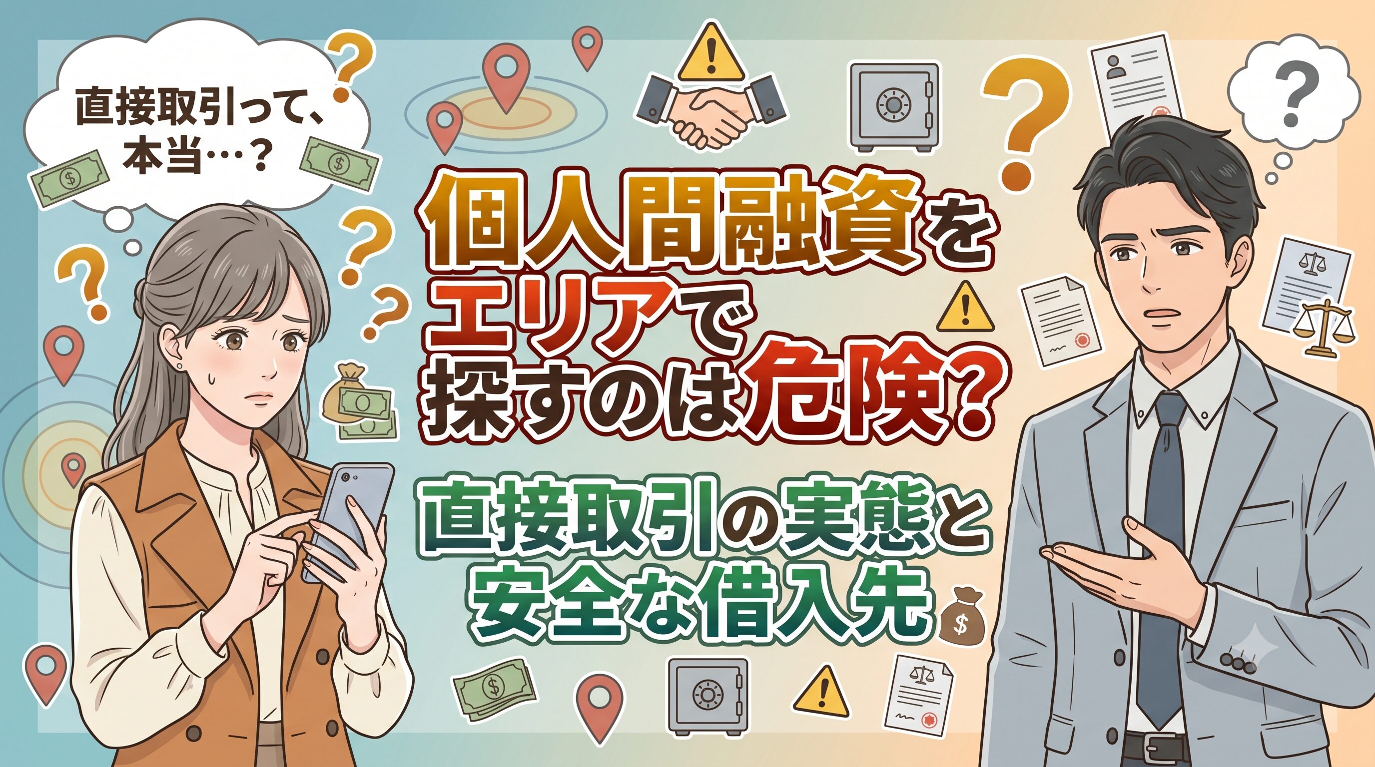 個人間融資をエリアで探すのは危険？直接取引の実態と安全な借入先
