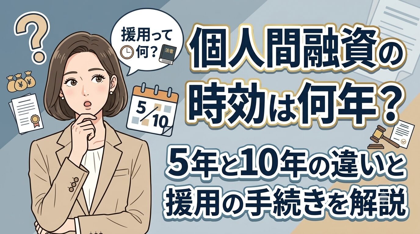個人間融資の時効は何年？5年と10年の違いと援用の手続きを解説