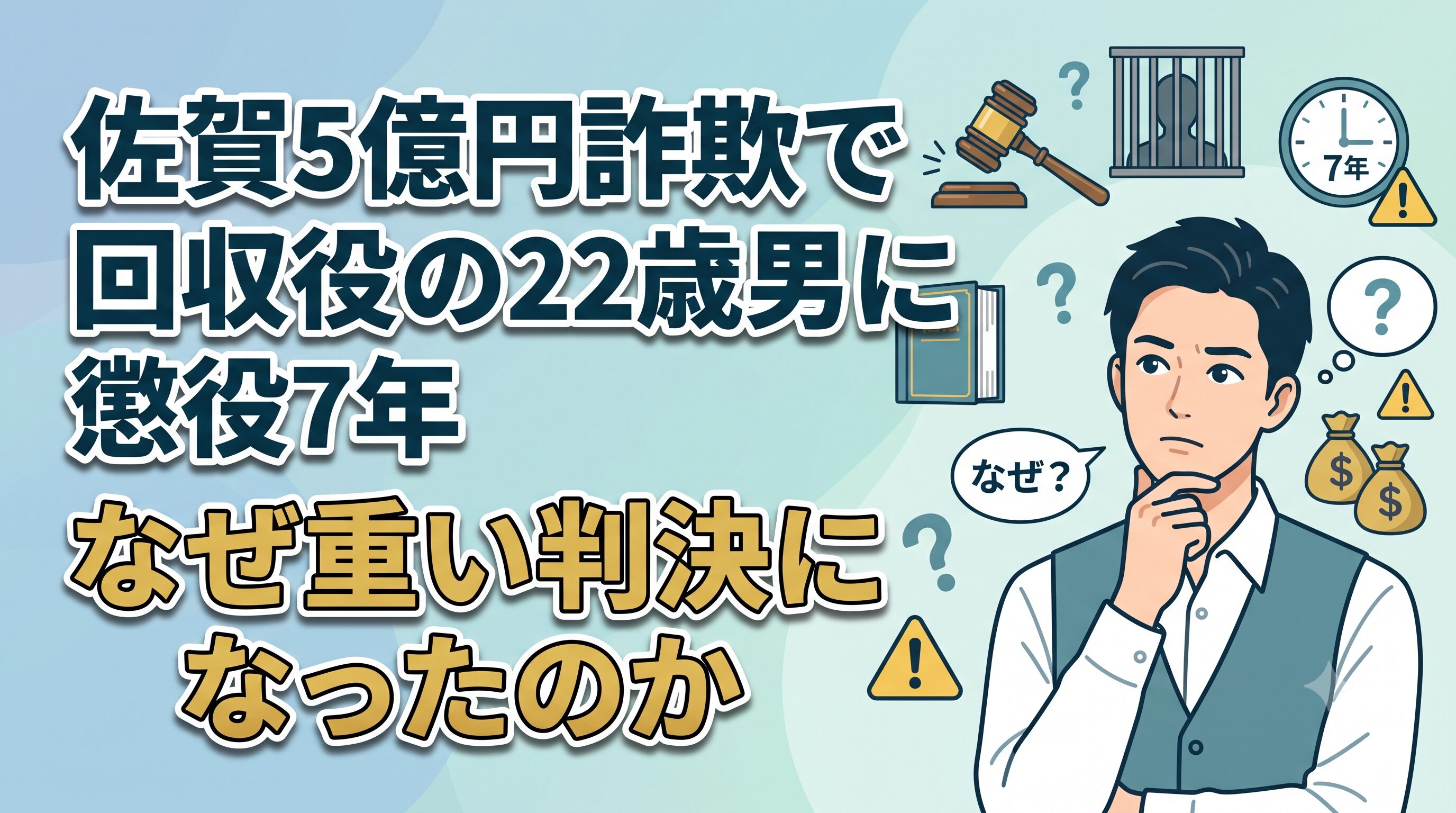 佐賀5億円詐欺で回収役の22歳男に懲役7年 なぜ重い判決になったのか