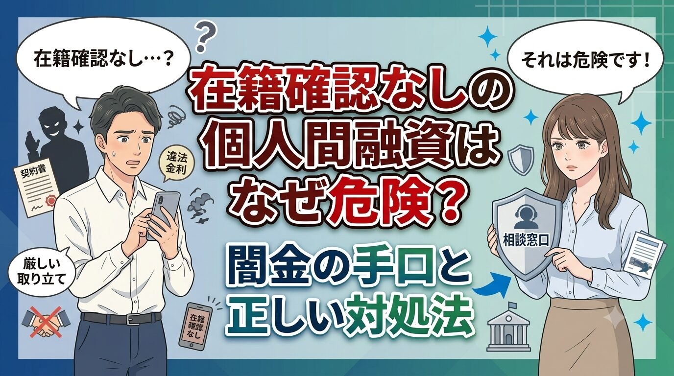 在籍確認なしの個人間融資はなぜ危険？闇金の手口と正しい対処法