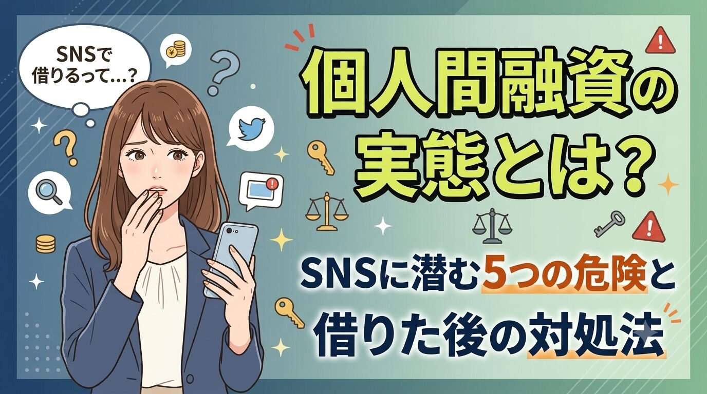 個人間融資の実態とは？SNSに潜む5つの危険と借りた後の対処法