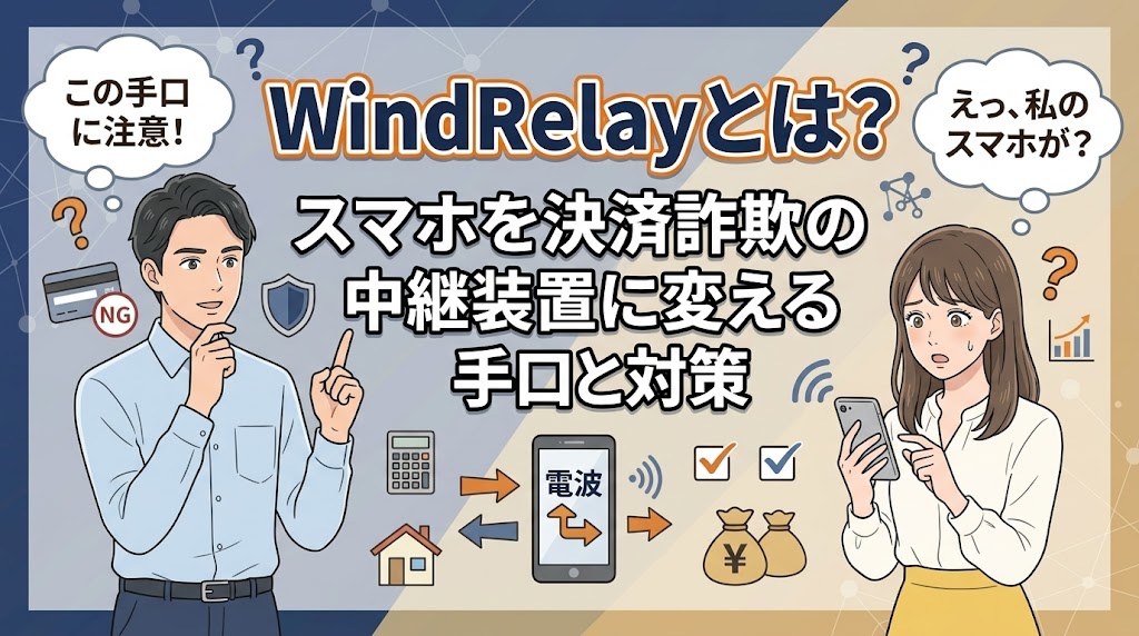 WindRelayとは？スマホを決済詐欺の中継装置に変える手口と対策