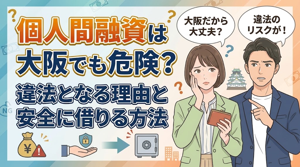 個人間融資は大阪でも危険？違法となる理由と安全に借りる方法