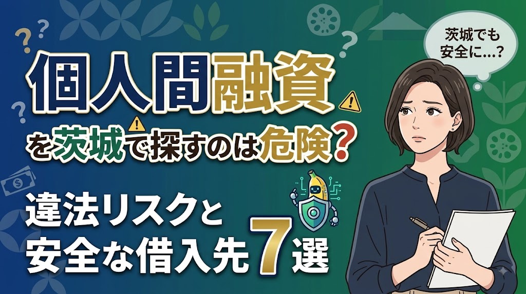 個人間融資を茨城で探すのは危険？違法リスクと安全な借入先7選