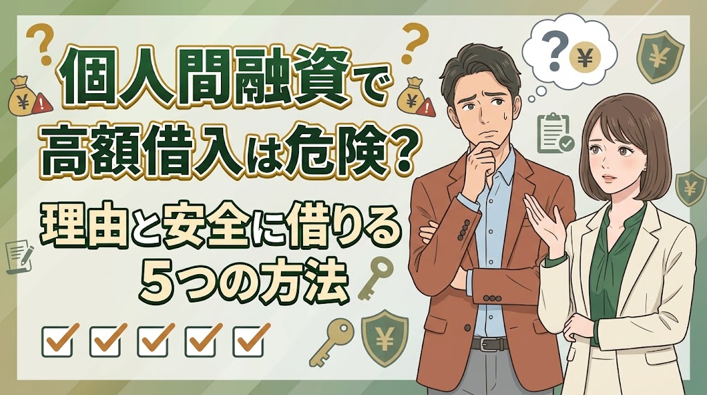 個人間融資で高額借入は危険？理由と安全に借りる5つの方法