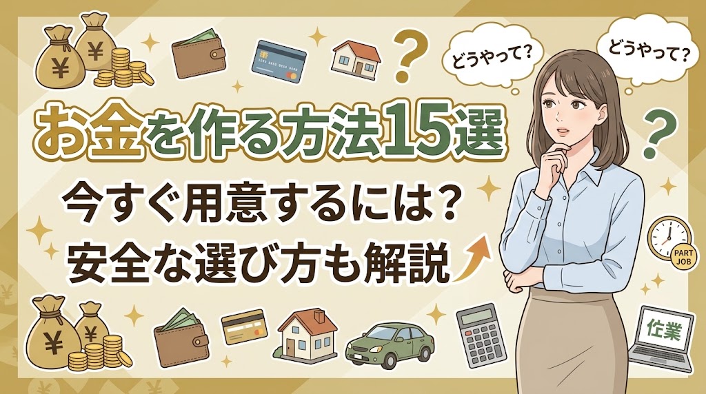 お金を作る方法15選｜今すぐ用意するには？安全な選び方も解説