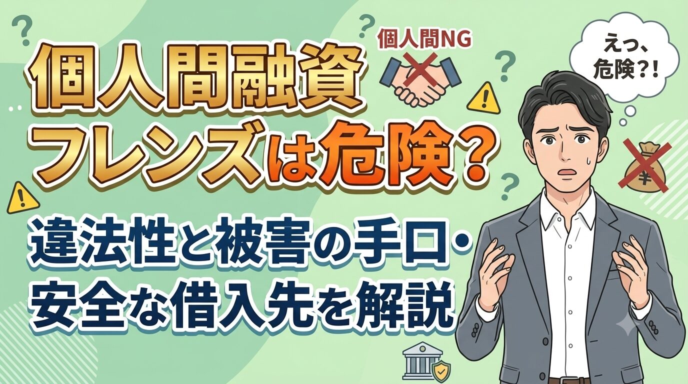 個人間融資フレンズは危険？違法性と被害の手口・安全な借入先を解説