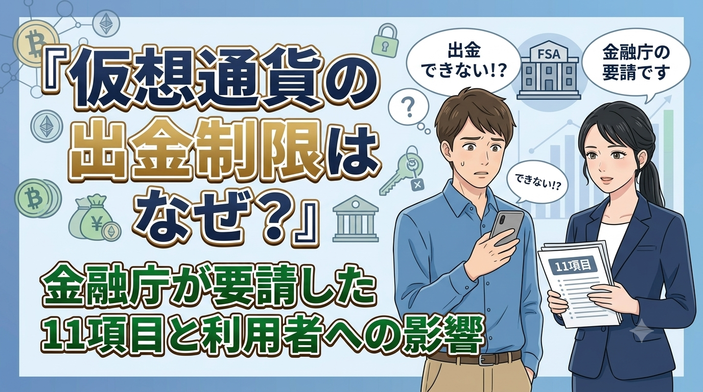 仮想通貨の出金制限はなぜ？金融庁が要請した11項目と利用者への影響