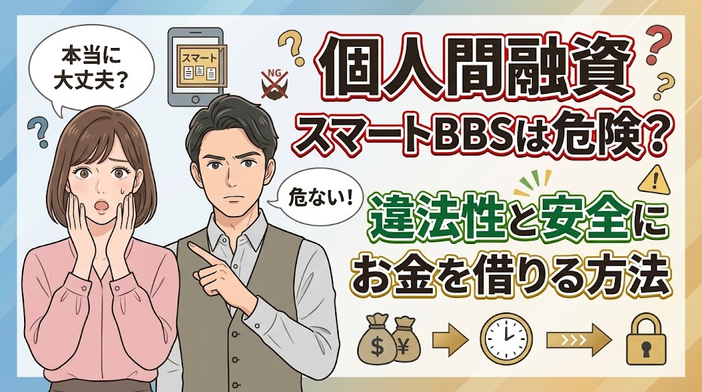 個人間融資スマートBBSは危険？違法性と安全にお金を借りる方法