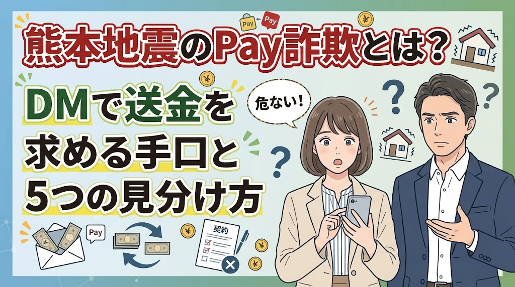 熊本地震のPay詐欺とは？DMで送金を求める手口と5つの見分け方