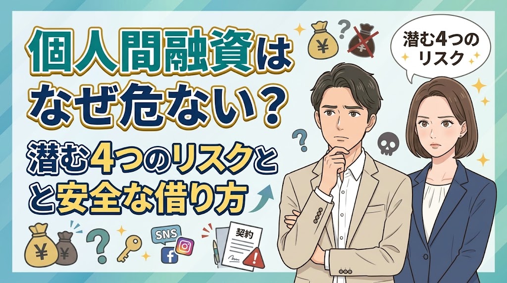 個人間融資はなぜ危ない？潜む4つのリスクと安全な借り方