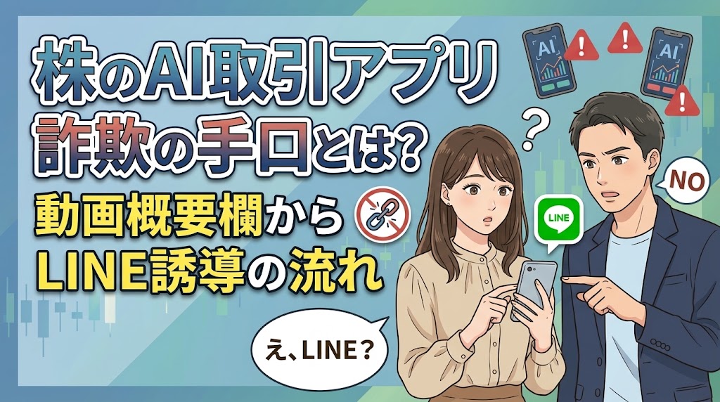 株のAI取引アプリ詐欺の手口とは？動画概要欄からLINE誘導の流れ
