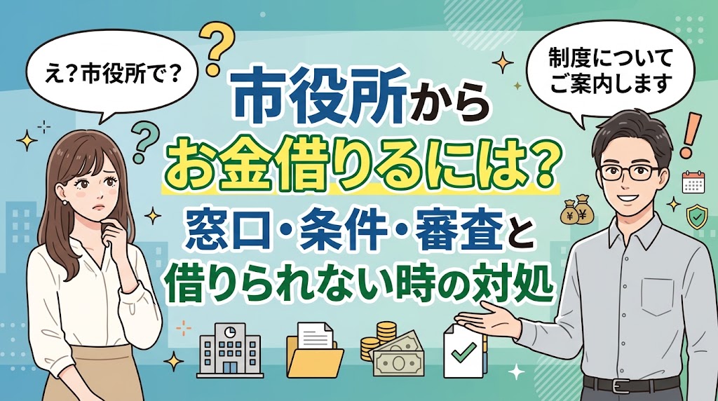 市役所からお金借りるには？窓口・条件・審査と借りられない時の対処